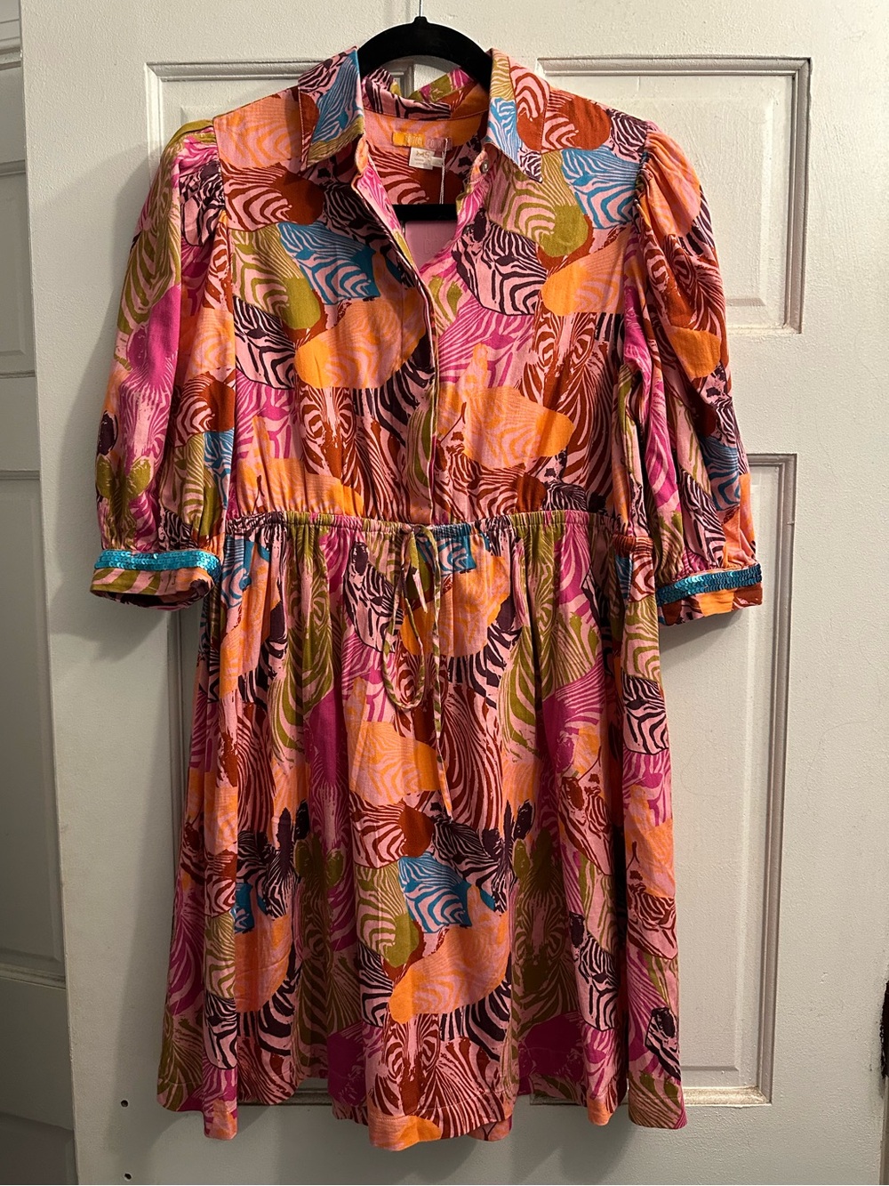 Briton Court Eva Dress in Rose Zebra XS, NWT